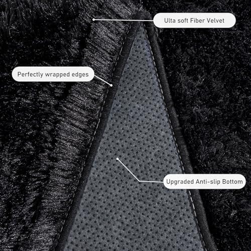 Rugs for Living Room 5x7 (5' x 7' (Rectangular) / Black)