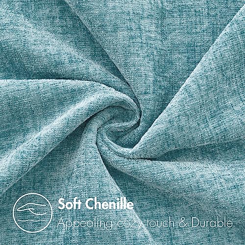 Soft Chenille Throw Pillow Covers Smoke Blue 16x16 Inch Pack of 2 (16" x 16" (Pack of 2) / Smoke Blue)
