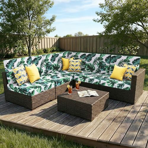 Printed Couch Cushion Covers (Green / Backrest Medium)
