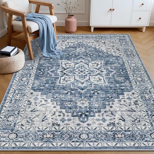 3x5 Area Rugs Living Room (Blue / 3' x 5' (Rectangular))