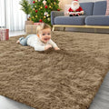 Area Rugs for Living Room Bedroom (4x5.9 Ft / Taupe)