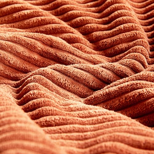 Set of 2 Burnt Orange Decorative Throw Pillow Covers 16x16 Inch for Living Room Couch Bed (Burnt Orange / 16" x 16" (Pack of 2))