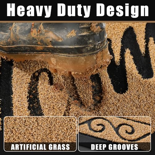 Welcome Mat Outdoor Indoor (Yellow / 36x24 Inch)