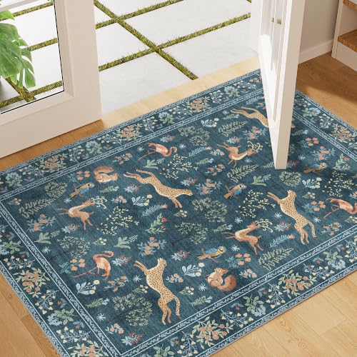 2x3 Entryway Rug (Blue (Animal) / 2' x 3' (Rectangular))