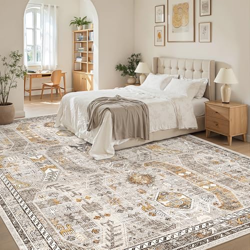 8x10 Area Rugs for Living Room (Brown/Gold / 8' x 10' (Rectangular))