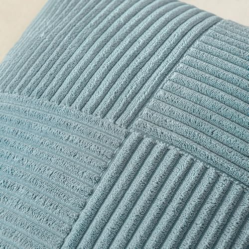 Slate Blue Decorative Throw Pillow Covers for Couch 16x16 Inch (16" x 16" (Pack of 2) / Slate Blue)