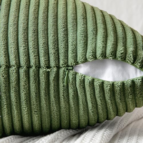 Moss Green Decorative Euro Sham Pillow Covers 24x24 Inch 2 Pack (24" x 24" (Pack of 2) / Moss Green)