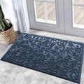 Sturdy Front Entrance Doormats (1'11" x 2'11" (Rectangular) / Leaves Blue)