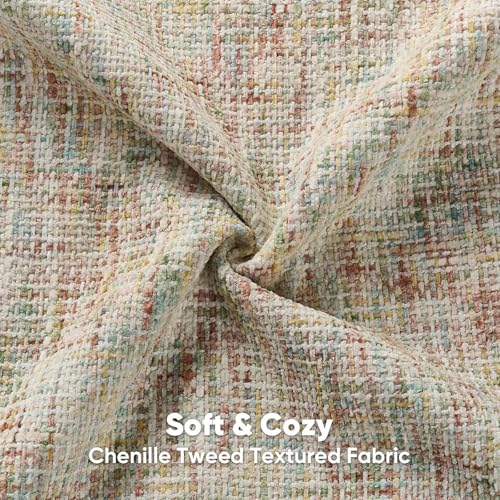 Pack of 2 Tweed Chenille Throw Pillow Covers 22x22 Inch (Colorful / 22" x 22" (Pack of 2))