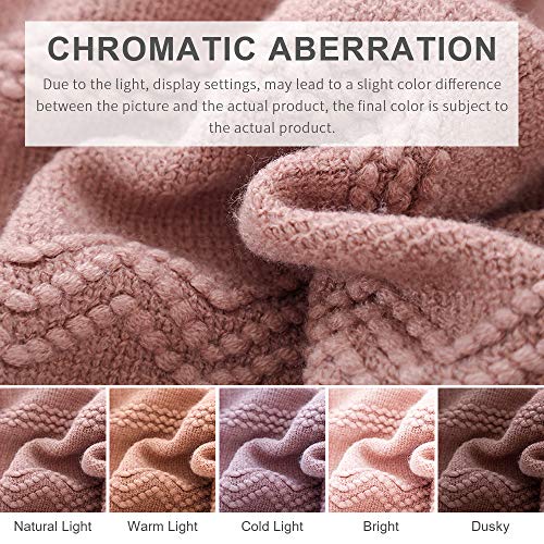 Coral Pink Throw Blanket 50x60 Inch Knitted Soft Throw Sofa Blanket (Coral Pink / 50"x60")