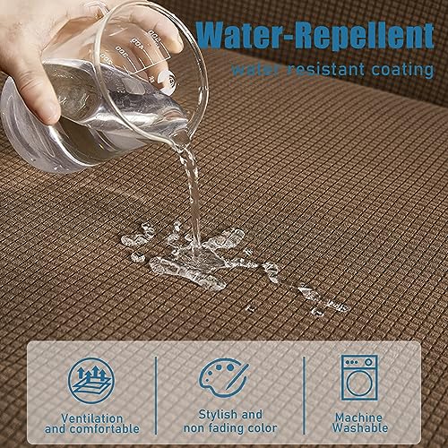 Water Resistant Couch Cushion Covers (Large / Coffee)
