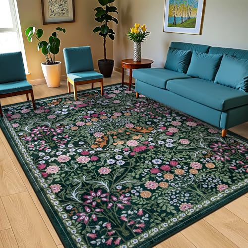 Area Rug 10x14 Living Room (Dark Green / 10' x 14' (Rectangular))
