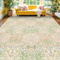 Vintage Washable Beige Green 10x14 Rug for Living Room (Garden Green / 10' x 14' (Rectangular))
