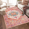 Washable Area Rug (4' x 6' / Pink)