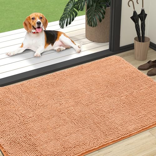 Dog Door Mat for Muddy Paws 59x35 (Orange / 59" X 35")