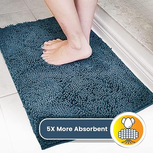 Super Water Absorbent Door Mat Indoor (Atlantic Blue / 36" x 72")