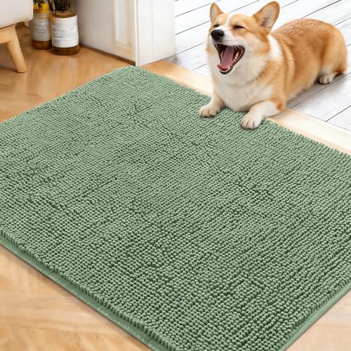 Dog Door Mat for Muddy Paws 40x32 (Olive Green / 40" X 32")