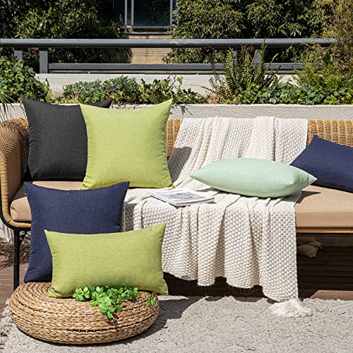 Decorative Outdoor Pillow Covers Waterproof 20x20 Moss Green (20" x 20" (Pack of 2) / Moss Green)