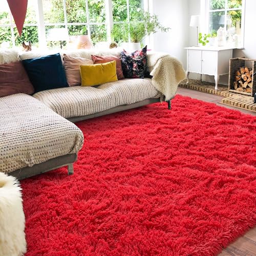 Rugs for Living Room 8x10 (8' x 10' (Rectangular) / Red)