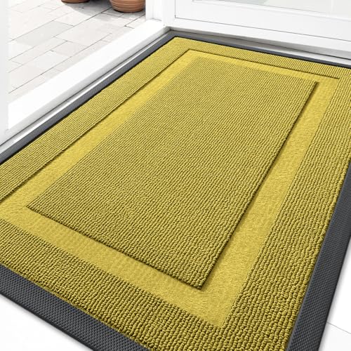 Front Door Mat Outside 29.5x17 (Lime Green / 29.5" x 17")