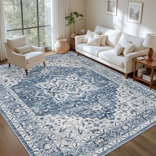 9x12 Area Rugs Living Room (Blue / 9' x 12' (Rectangular))
