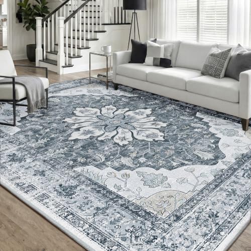 Washable Area Rug (Grey/White/Beige / 5' x 7' (Rectangular))