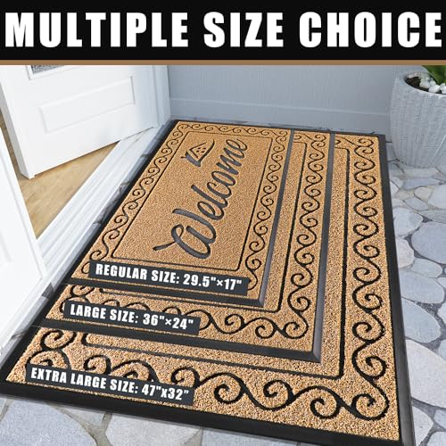 Welcome Mat Outdoor Indoor (Yellow / 36x24 Inch)