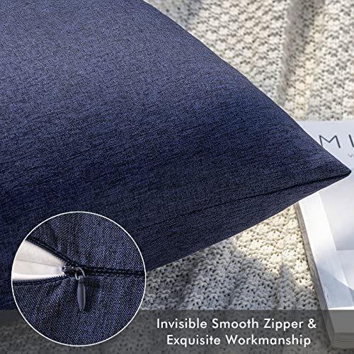 Decorative Outdoor Pillow Covers Waterproof 18x18 Navy (18" x 18" (Pack of 2) / Navy)