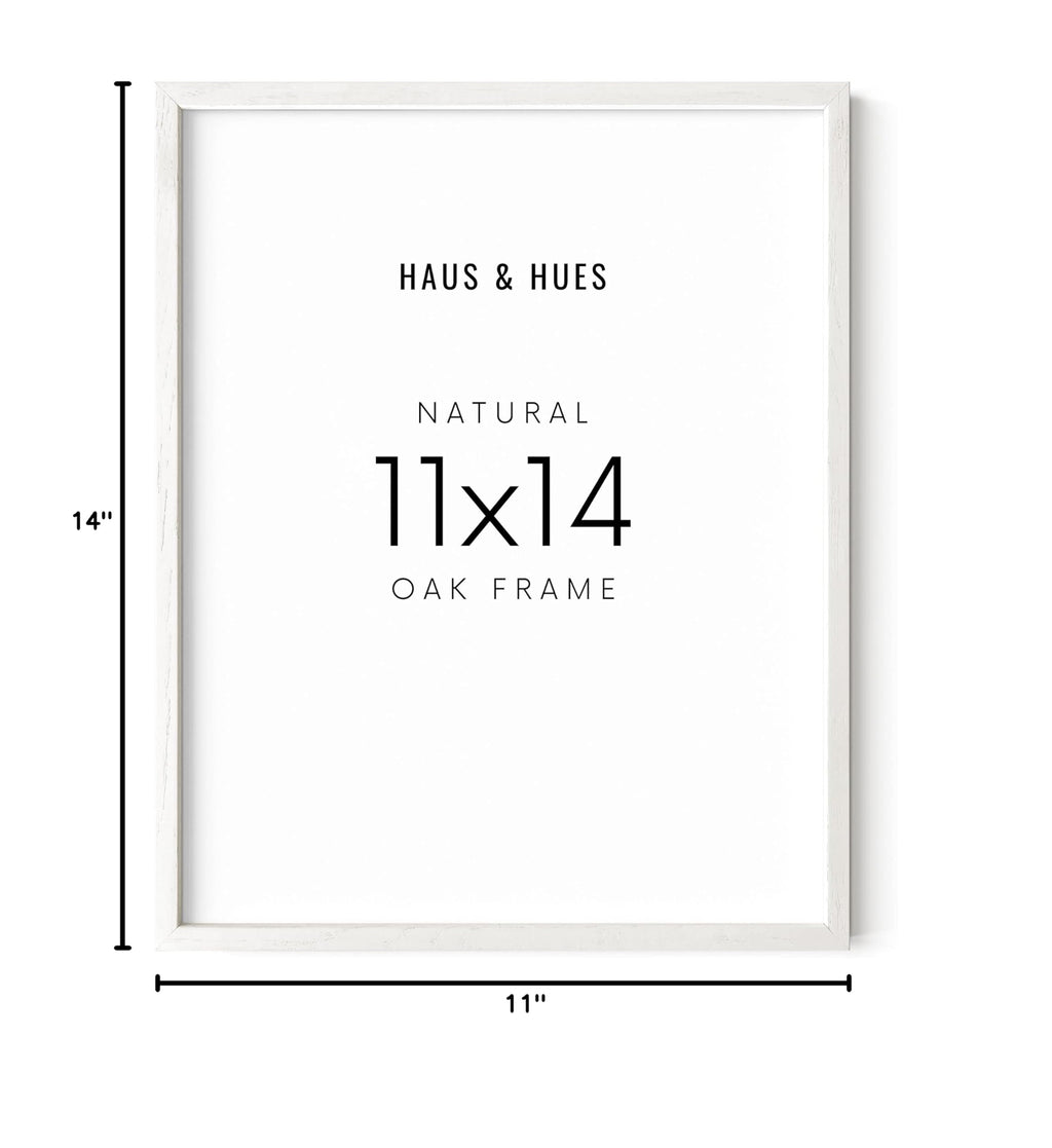 White Oak Wood 11x14 Picture Frame (Set of 01 / White Oak / 11x14 in)