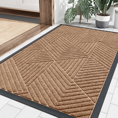 Front Door Mat Outside Entrance (Coffee / 59" X 40")