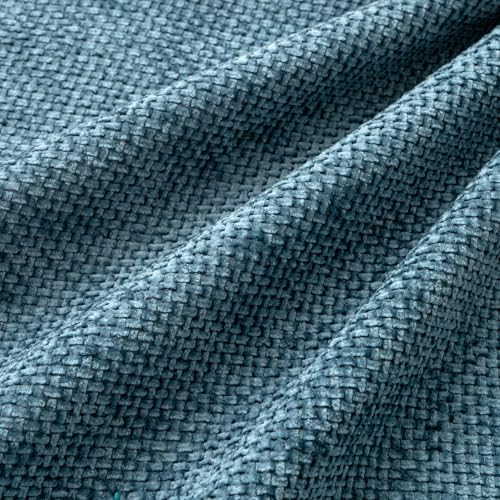 Soft Decorative Chenille Pillow Covers Smoke Blue 18x18 Pack of 4 (18" x 18" (Pack of 4) / Smoke Blue)