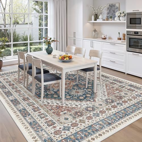 9x12 Area Rugs for Living Room (Navy Blue/Red / 9' x 12' (Rectangular))