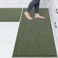 Kitchen Rugs and Mats 2PCS Non (Green / 24"x36"+24"x60" (Rectangular))