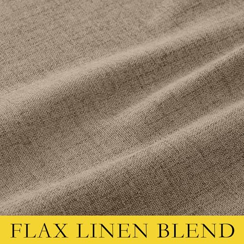 100% Blackout Nursery Curtains 63 inches Long 2 Panels (Burlap / 42"W x 63"L (Pack of 2))