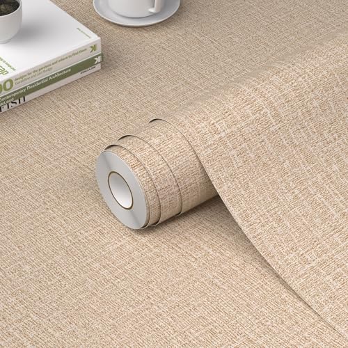 Grasscloth Peel and Stick Wallpaper 15.7in x 787.4in (15.7" x 787.4" / Khaki)