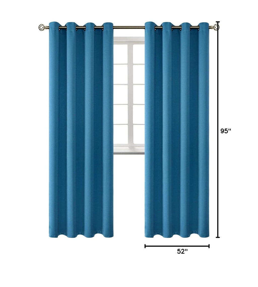 Blackout Curtains (Steel Blue / 52"W x 95"L (Pack of 2))