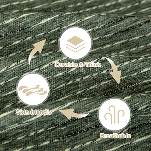 Oversized Armchair Couch Cover for 1 Cushion Couch (71" x 91" / 9# Lines Moss Green)