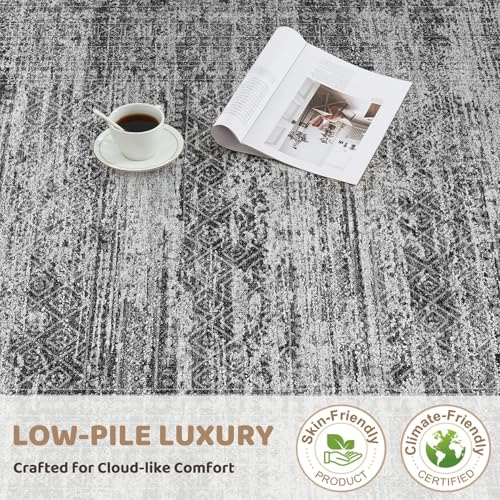 8x10 Area Rug Living Room Rugs (Dark Gray / 8' x 10' (Rectangular))
