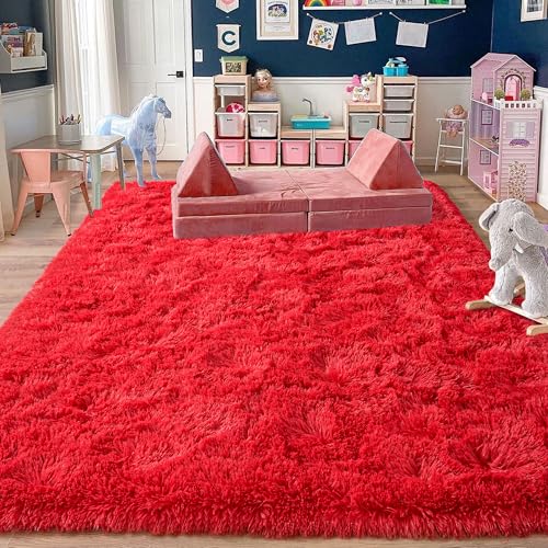 Rugs for Living Room 8x10 (8' x 10' (Rectangular) / Red)