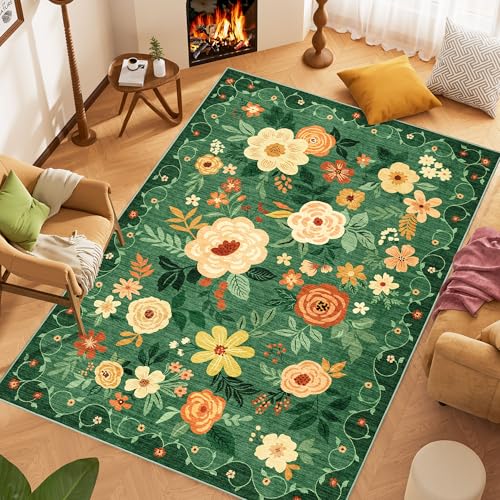6x9 Area Rugs (Dark Green / 6' x 9' (Rectangular))