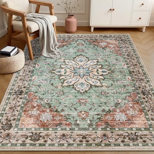4x6 Area Rugs Living Room (Brown Green / 4' x 6' (Rectangular))