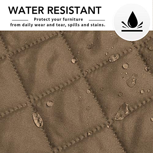 Reversible L Shape Sectional Couch Cover (Large / Camel/Camel)