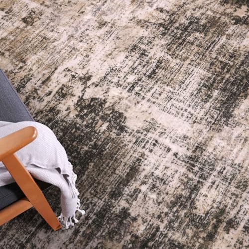 Abstract Runner Rug 3x18 Ft Washable Runners for Hallways (Brown/Rust / 3' x 18' (Rectangular))
