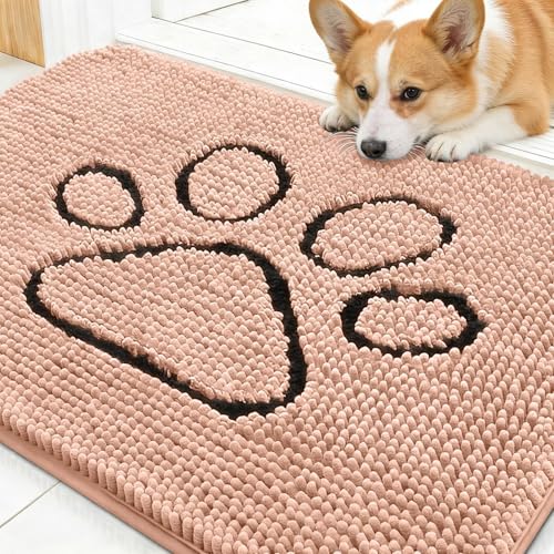 Dog Door Mat for Muddy Paws 30x20 (Peach / 30" X 20")