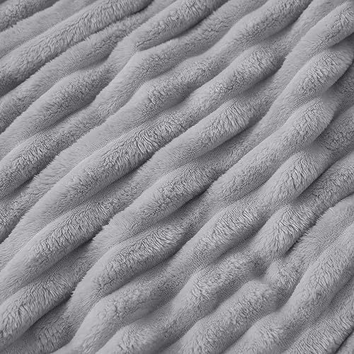 Soft Cal Size Blanket for Bed Light Grey 102"x96" (Light Grey / California King)