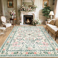Area Rug 9x12 Living Room (Green/Beige / 9' x 12' (Rectangular))