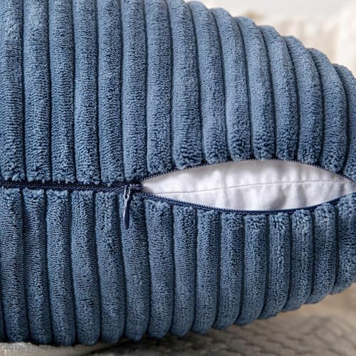 Dusty Blue Decorative Throw Pillow Covers for Couch 18x18 Inch (Dusty Blue / 18" x 18" (Pack of 2))