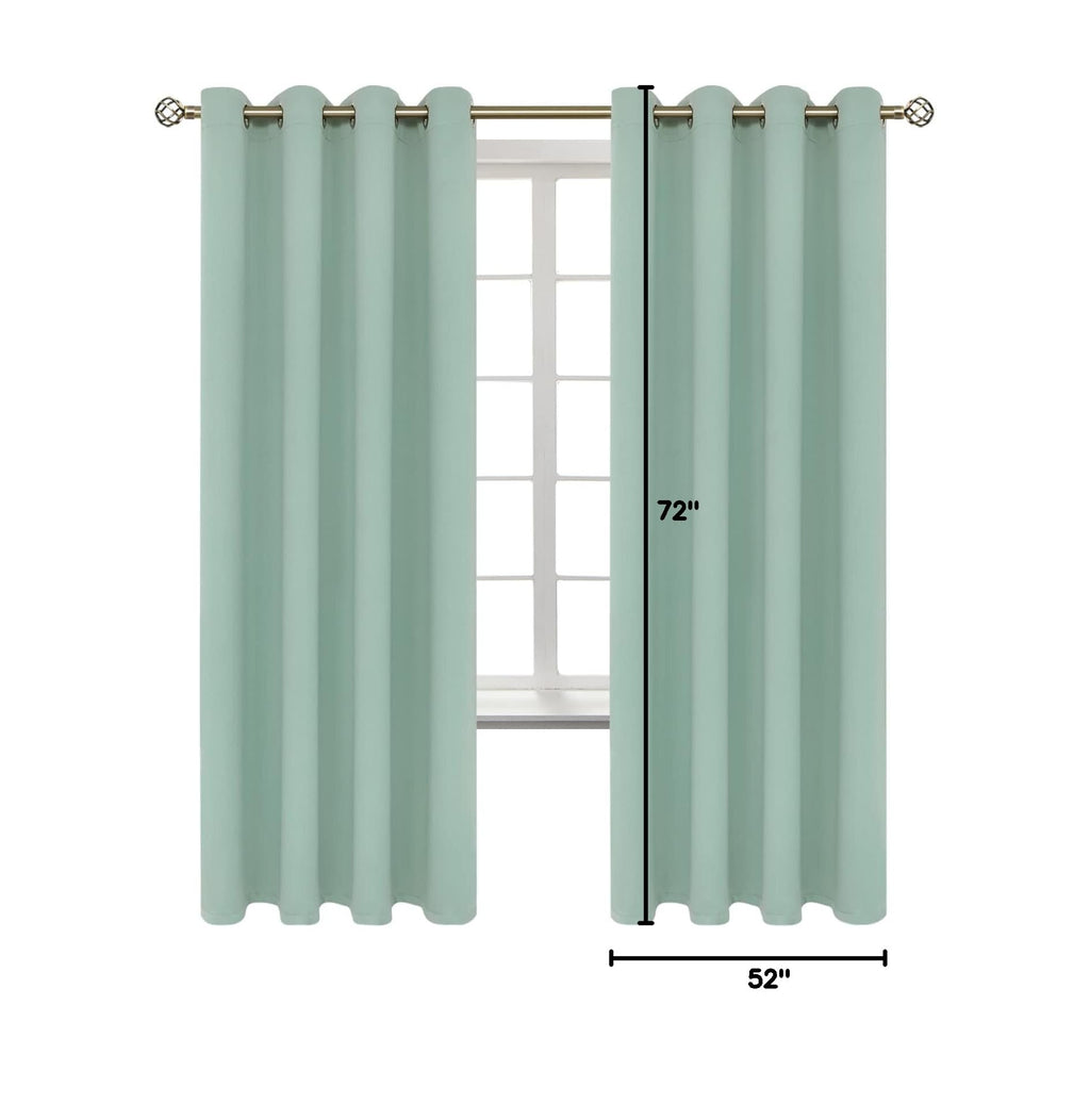 Blackout Curtains (Frosty Green / 52"W x 72"L (Pack of 2))