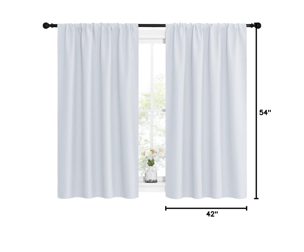 Greyish White Window Curtain Panels (Greyish White / 42"W x 54"L (Pack of 2))