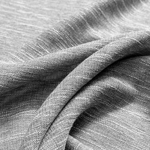 95 Inch Curtains Farmhouse Light Filtering Privacy Curtain Drapes for Patio Door Living Room (50"W x 95"L (Pack of 2) / Dark Grey)